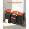 Black Metal Laundry Hamper Sorter with 3 Oxford Fabric Bags and Top